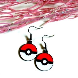 Cute Pokémon Poke' Ball Handmade Earrings
